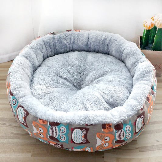Donut Dog Bed with Anti-Slip, Water-Resistant Bottom