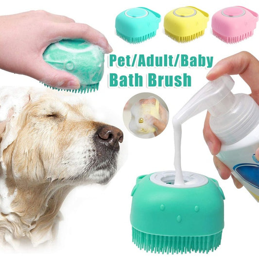Pet Grooming & Bath Cleaning Silicone Brush
