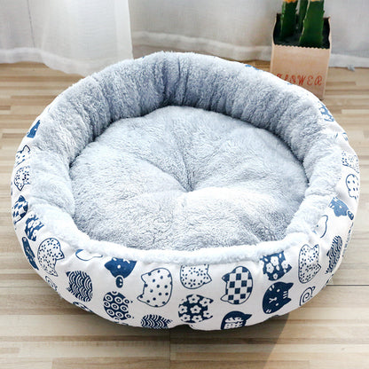 Donut Dog Bed with Anti-Slip, Water-Resistant Bottom - FurTrend