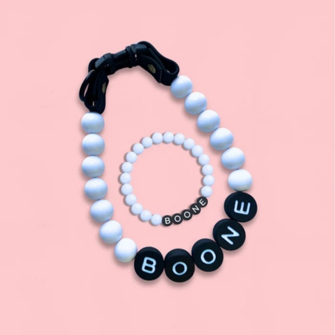 Pet Collar Chain with Acrylic Letter Beads - FurTrend
