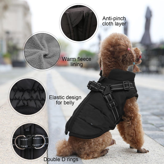 Warm Dog Jacket for Winter – Waterproof & Cozy