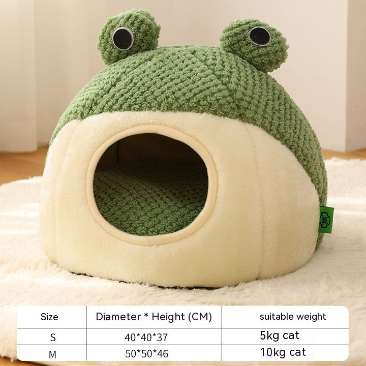 Little Frog Series Plush Pet Nest House - FurTrend