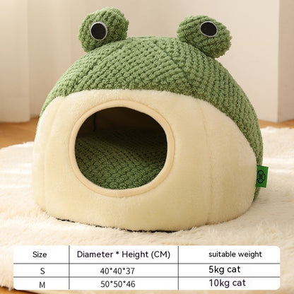 Little Frog Series Plush Pet Nest House - FurTrend