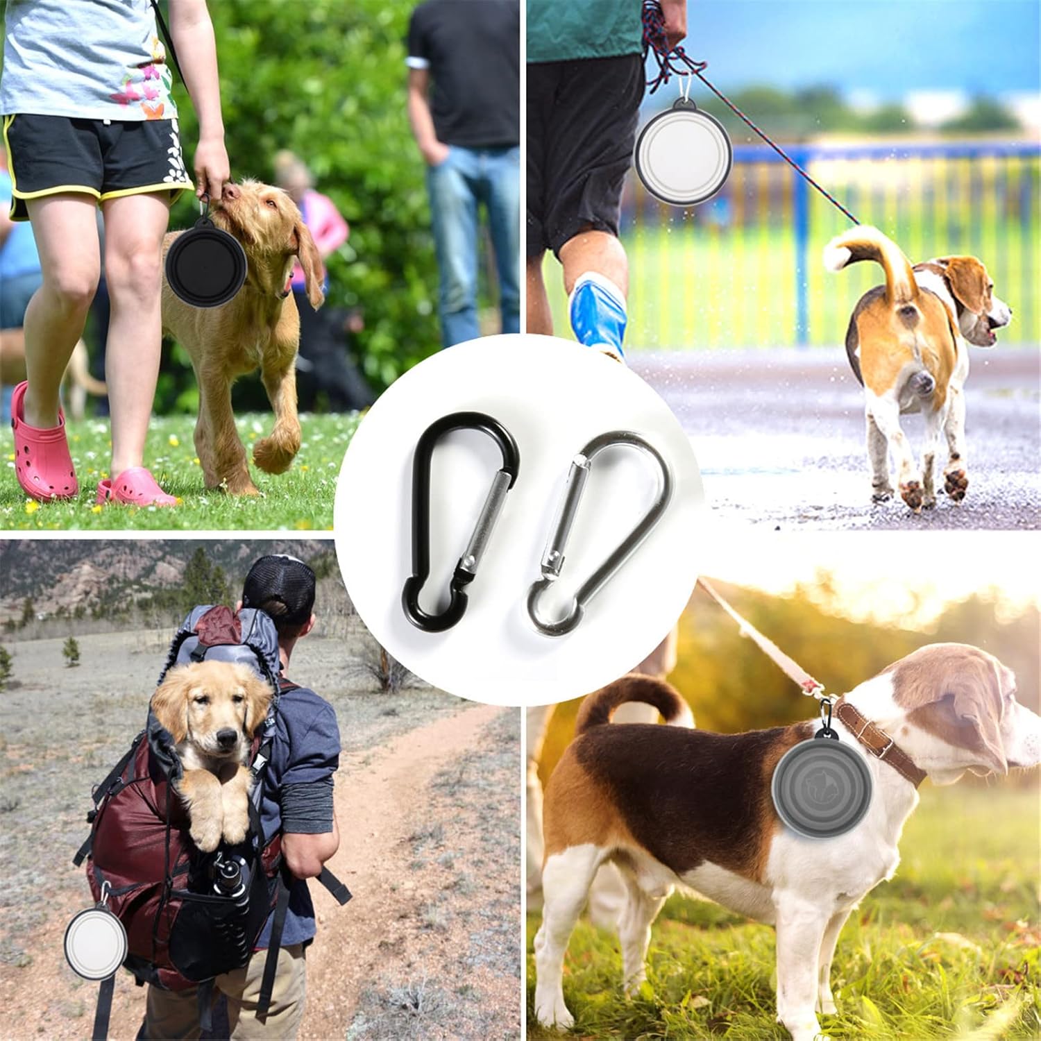 Double Pet Feeding Bowl – Foldable & Portable - FurTrend