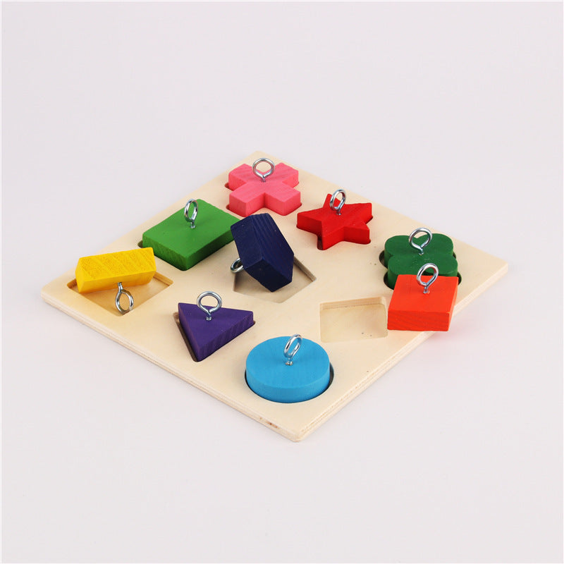 Parrot Training Toy with 9 Colorful Wooden Blocks - FurTrend