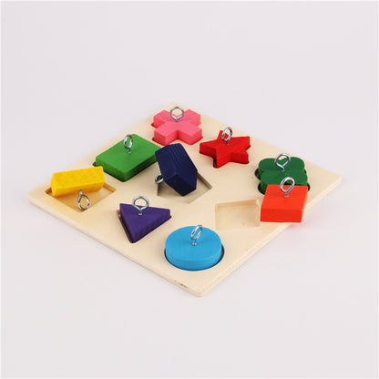 Parrot Training Toy with 9 Colorful Wooden Blocks - FurTrend