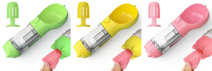 Pet Travel Water Bottle with Feeder & Storage - FurTrend
