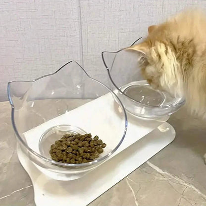 Double Slanted Bowl for Cats – Neck Protection - FurTrend