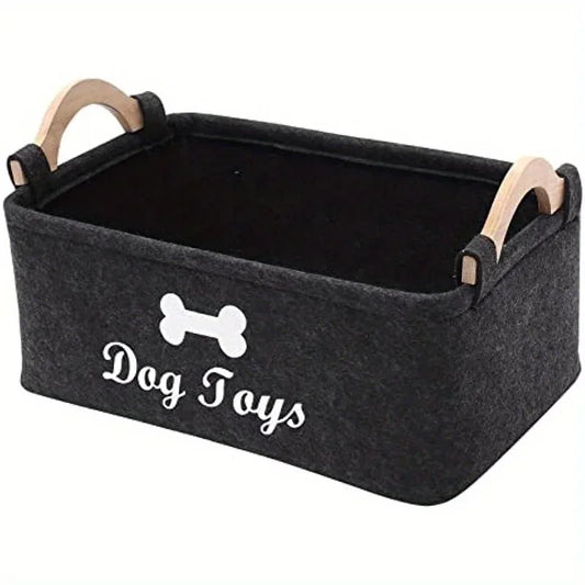Dog Toy Storage Box – Felt Pet Organizer - FurTrend