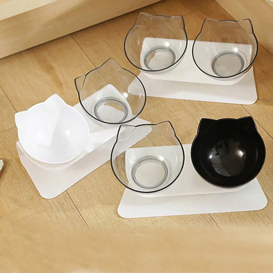 Double Slanted Bowl for Cats – Neck Protection - FurTrend