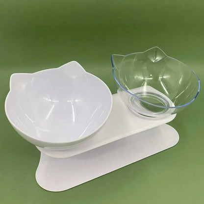 Double Slanted Bowl for Cats – Neck Protection - FurTrend