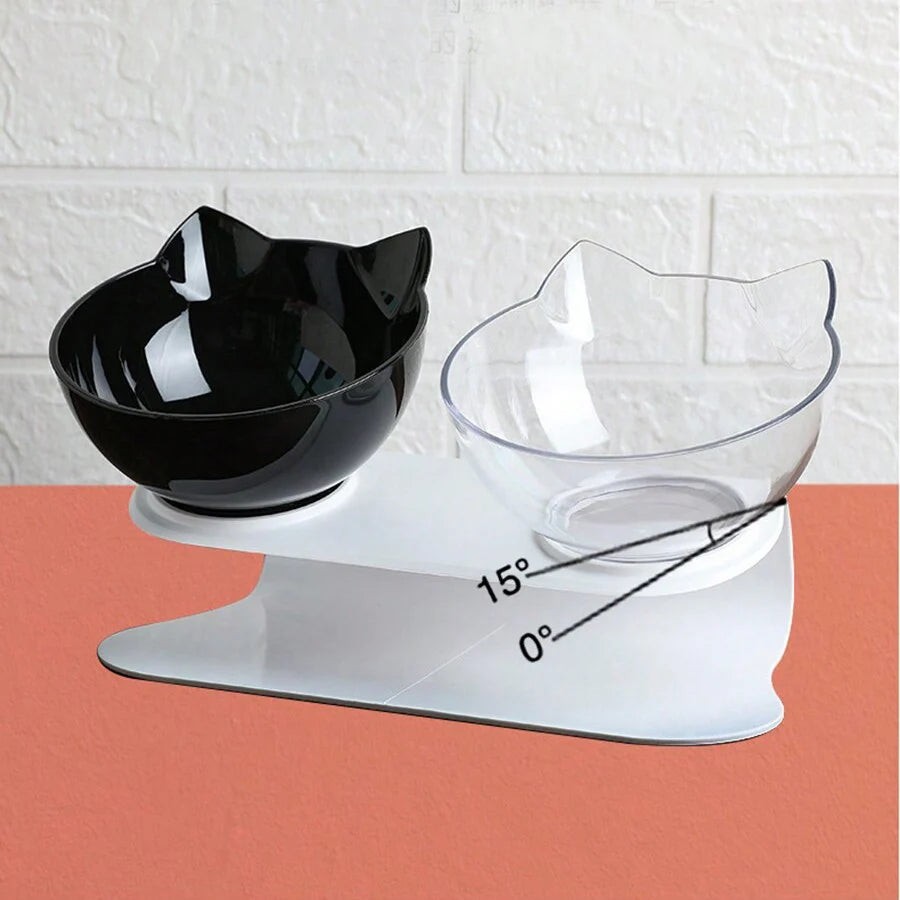 Double Slanted Bowl for Cats – Neck Protection - FurTrend