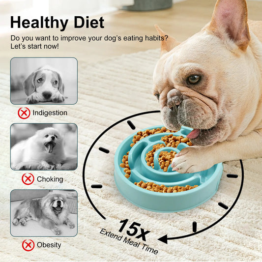 Slow Food Bowl – Non-Slip, Durable, All Pets - FurTrend