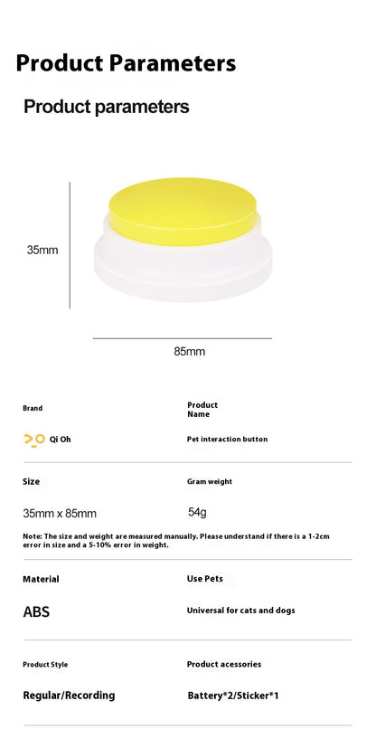 Pet Communication Button Dog Voice Toy - FurTrend