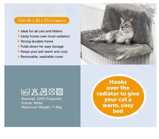 Iron Frame Cat Hammock – Cozy Radiator Cat Bed - FurTrend