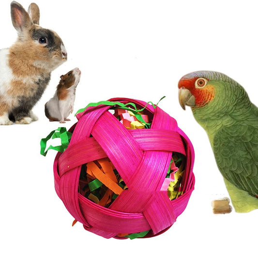 Woven Bamboo Ball Toy for Birds & Small Pets - FurTrend