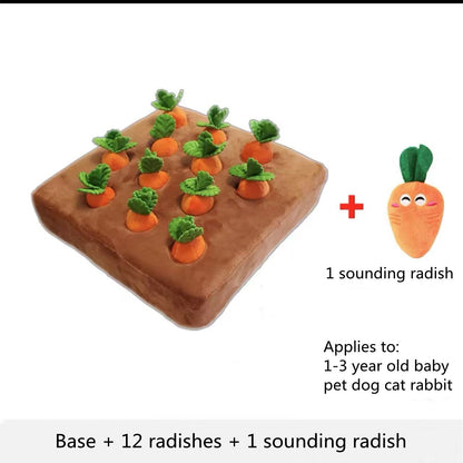 Pet Chew Toy – Carrot Plush for Dogs & Cats - FurTrend