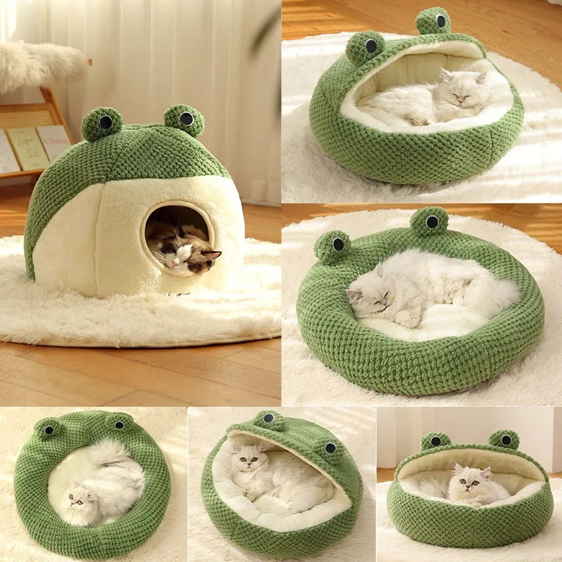 Little Frog Series Plush Pet Nest House - FurTrend