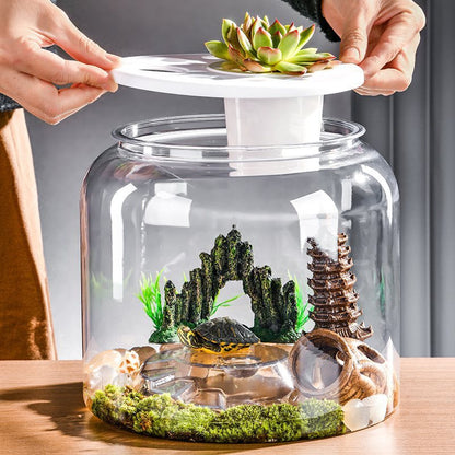 Transparent Eco-Friendly Desktop Turtle Tank - FurTrend