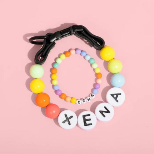 Pet Collar Chain with Acrylic Letter Beads - FurTrend