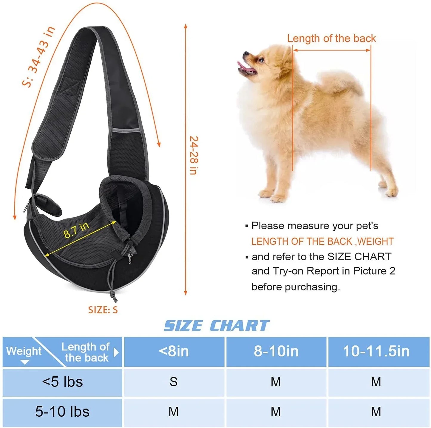 Pet Shoulder Bag – Dogs Cats Travel Carrier - FurTrend