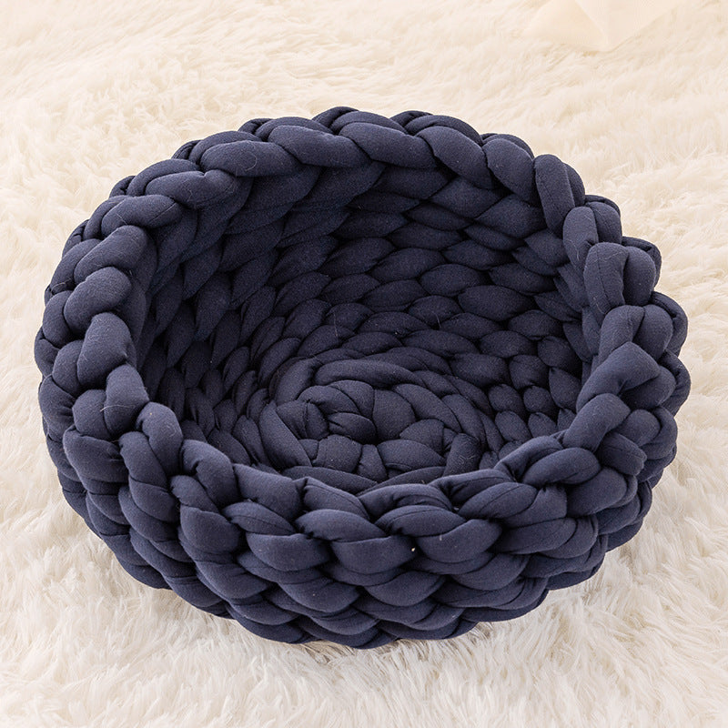 Fluffy Cat Bed Cushion – Soft Plush Kennel Mat - FurTrend